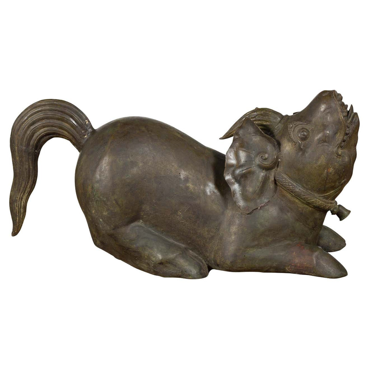 Celebes Island Hand-Tooled Temple Monster Sculpture with Swine Ears and Horn-1. Asian & Chinese Furniture, Art, Antiques, Vintage Home Décor for sale at FEA Home