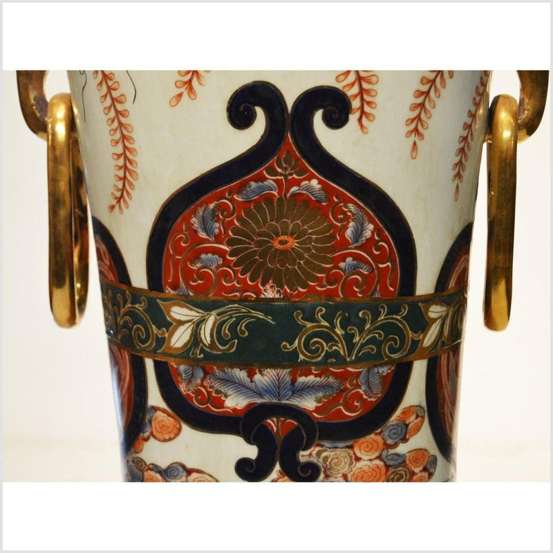 Gilt Ornate Tall Imari Altar Vase-YN3840-7. Asian & Chinese Furniture, Art, Antiques, Vintage Home Décor for sale at FEA Home