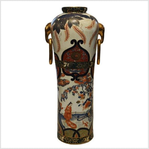 Gilt Ornate Tall Imari Altar Vase-YN3840-8. Asian & Chinese Furniture, Art, Antiques, Vintage Home Décor for sale at FEA Home
