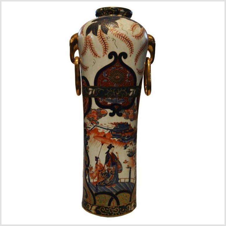 Gilt Ornate Tall Imari Altar Vase-YN3840-9. Asian & Chinese Furniture, Art, Antiques, Vintage Home Décor for sale at FEA Home