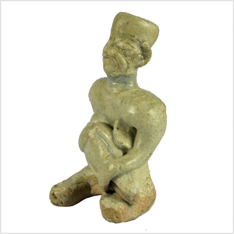 Glazed Terracotta Miniature Fertility Doll 
