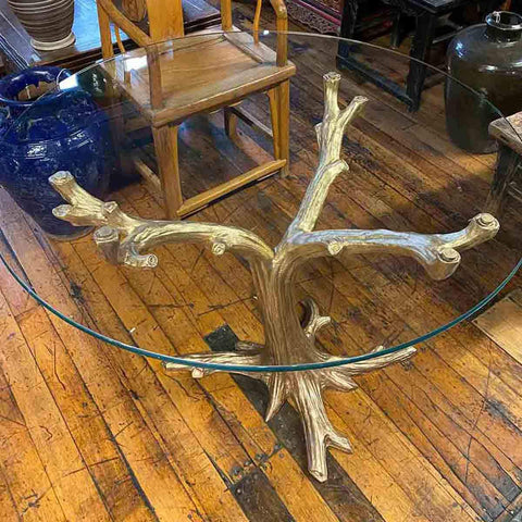 Gold Patina Tree Table Base-RG928G-10. Asian & Chinese Furniture, Art, Antiques, Vintage Home Décor for sale at FEA Home