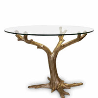 Gold Patina Tree Table Base