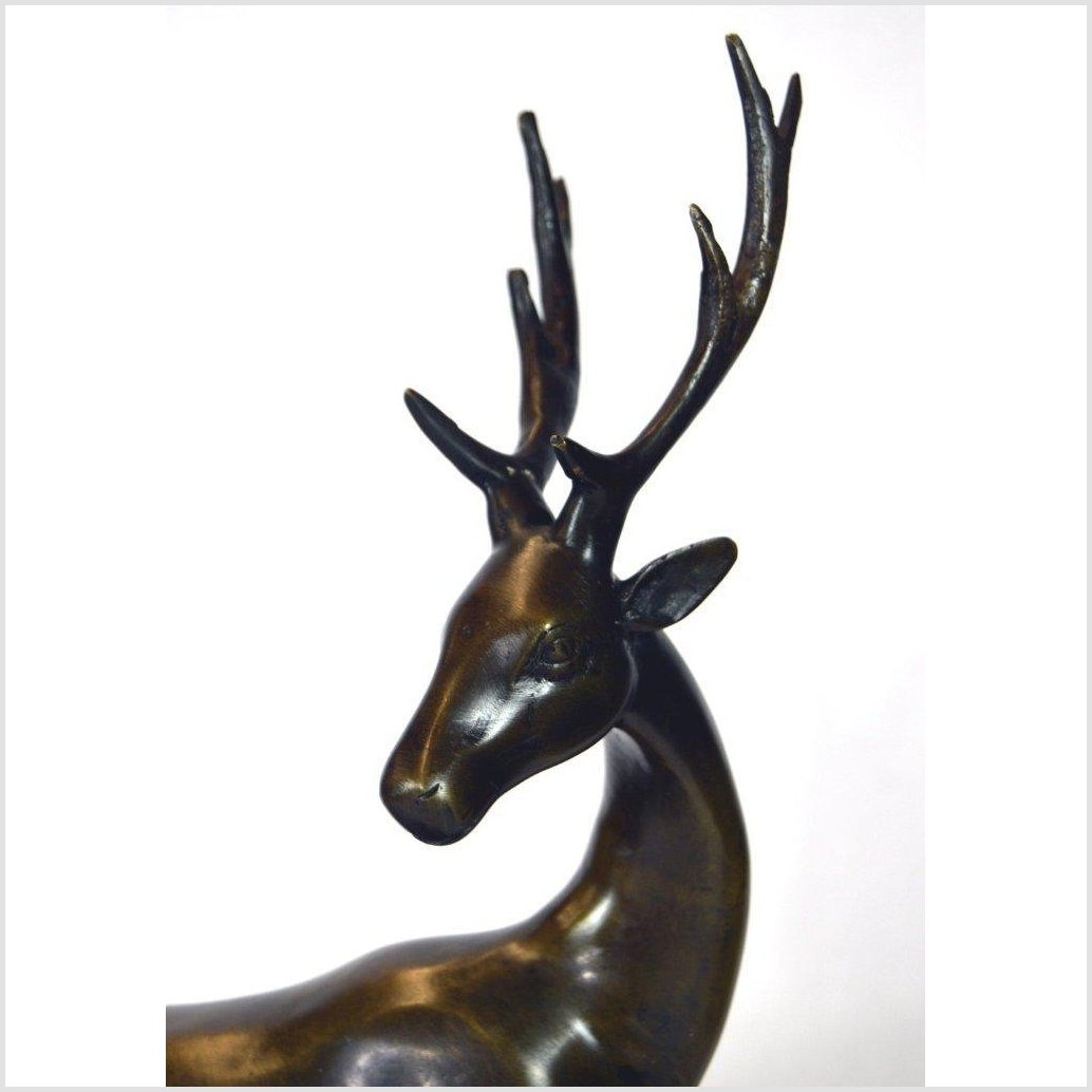 Golden Deer Bronze Sculpture-2. Asian & Chinese Furniture, Art, Antiques, Vintage Home Décor for sale at FEA Home