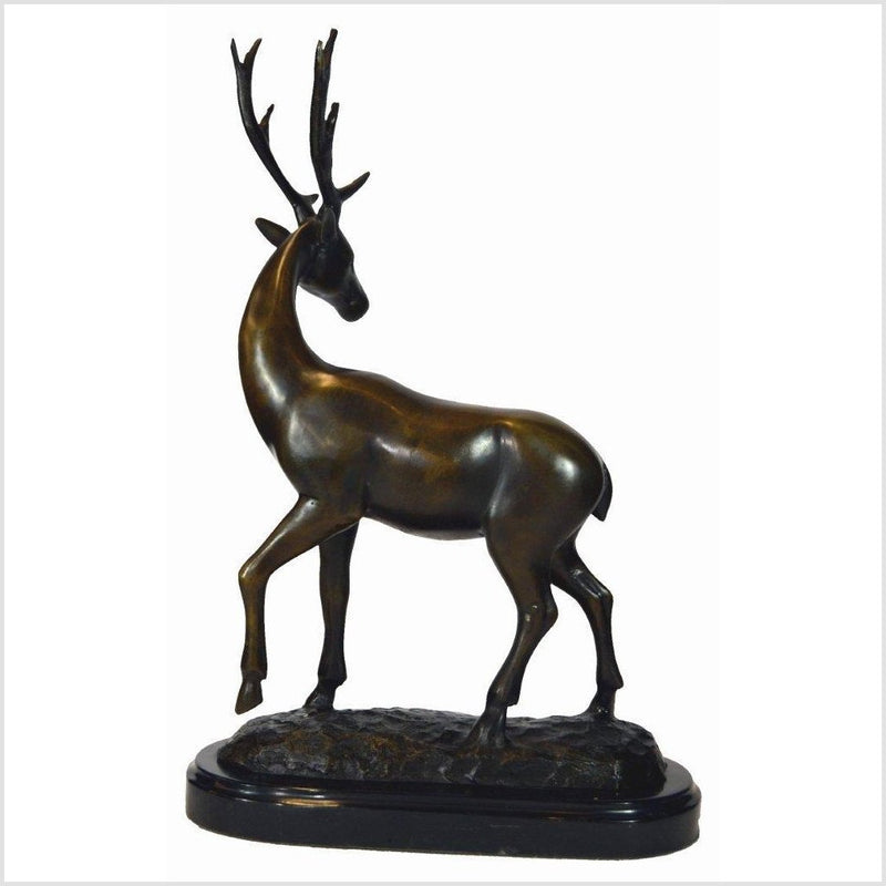 Golden Deer Bronze Sculpture-RG1218 / YNE665-6. Asian & Chinese Furniture, Art, Antiques, Vintage Home Décor for sale at FEA Home