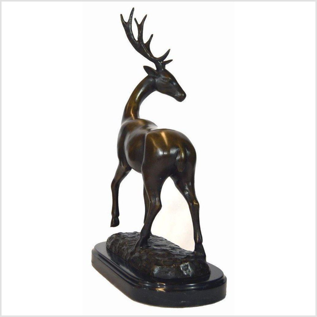 Golden Deer Bronze Sculpture-7. Asian &amp; Chinese Furniture, Art, Antiques, Vintage Home Décor for sale at FEA Home