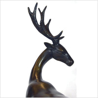 Golden Deer Bronze Sculpture