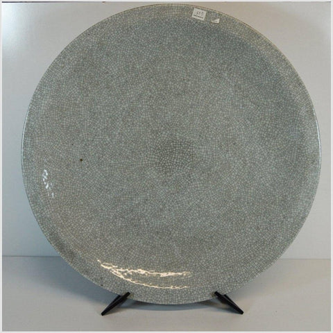 Gray Ceramic Charger-YN2384-1. Asian & Chinese Furniture, Art, Antiques, Vintage Home Décor for sale at FEA Home