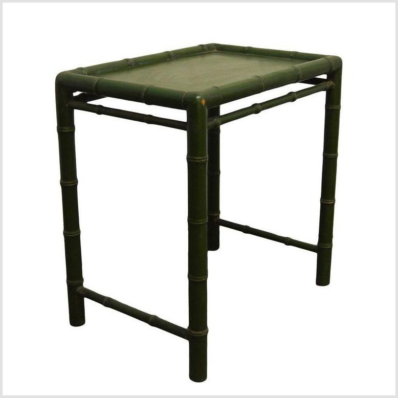 Green Bamboo Side Table-2. Asian & Chinese Furniture, Art, Antiques, Vintage Home Décor for sale at FEA Home