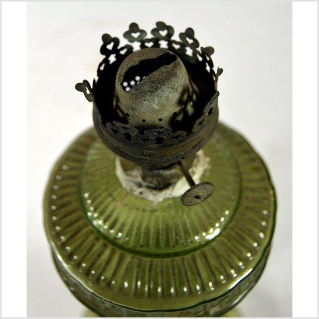 Green Glass Oil Lamp-2. Asian & Chinese Furniture, Art, Antiques, Vintage Home Décor for sale at FEA Home