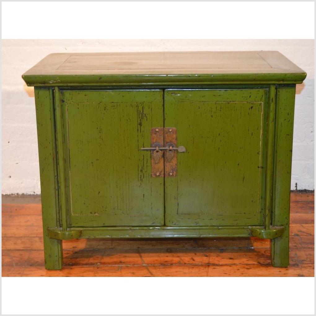Green Lacquer Cabinet-2. Asian & Chinese Furniture, Art, Antiques, Vintage Home Décor for sale at FEA Home