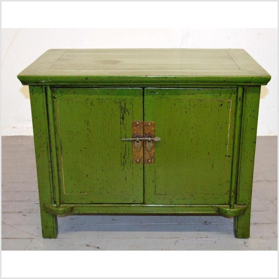 Green Lacquer Cabinet-1. Asian & Chinese Furniture, Art, Antiques, Vintage Home Décor for sale at FEA Home
