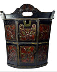 Hand Carved Bamboo Bucket-8. Asian & Chinese Furniture, Art, Antiques, Vintage Home Décor for sale at FEA Home