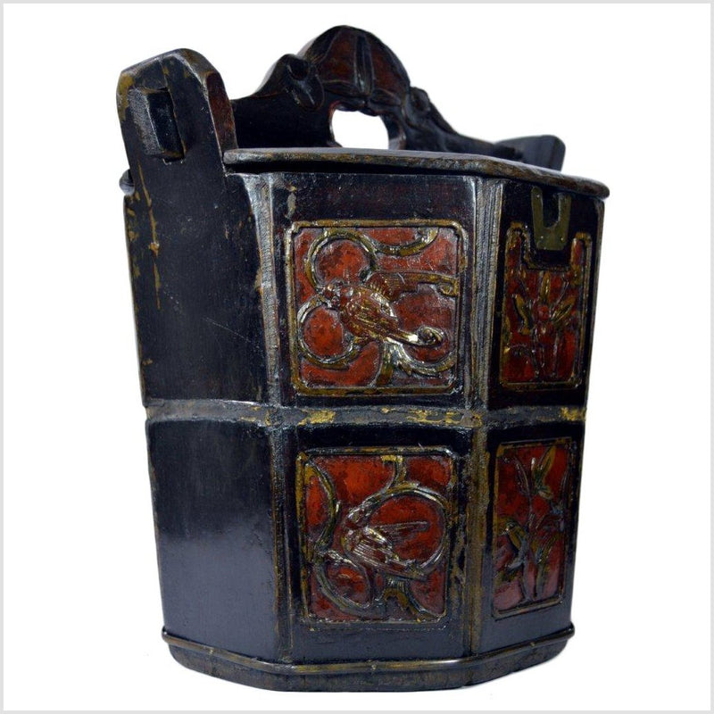 Hand Carved Bamboo Bucket- Asian Antiques, Vintage Home Decor & Chinese Furniture - FEA Home