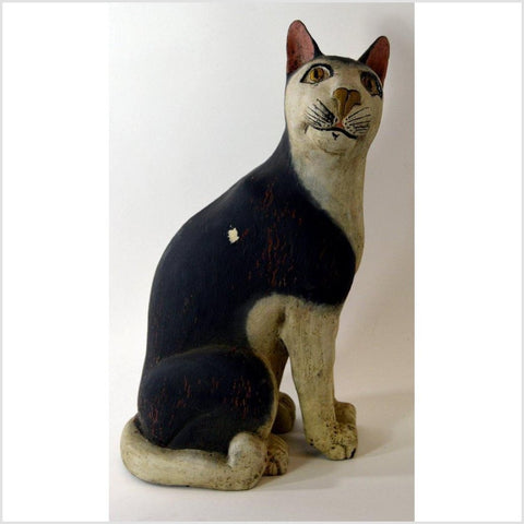 Hand Carved Cat- Asian Antiques, Vintage Home Decor & Chinese Furniture - FEA Home