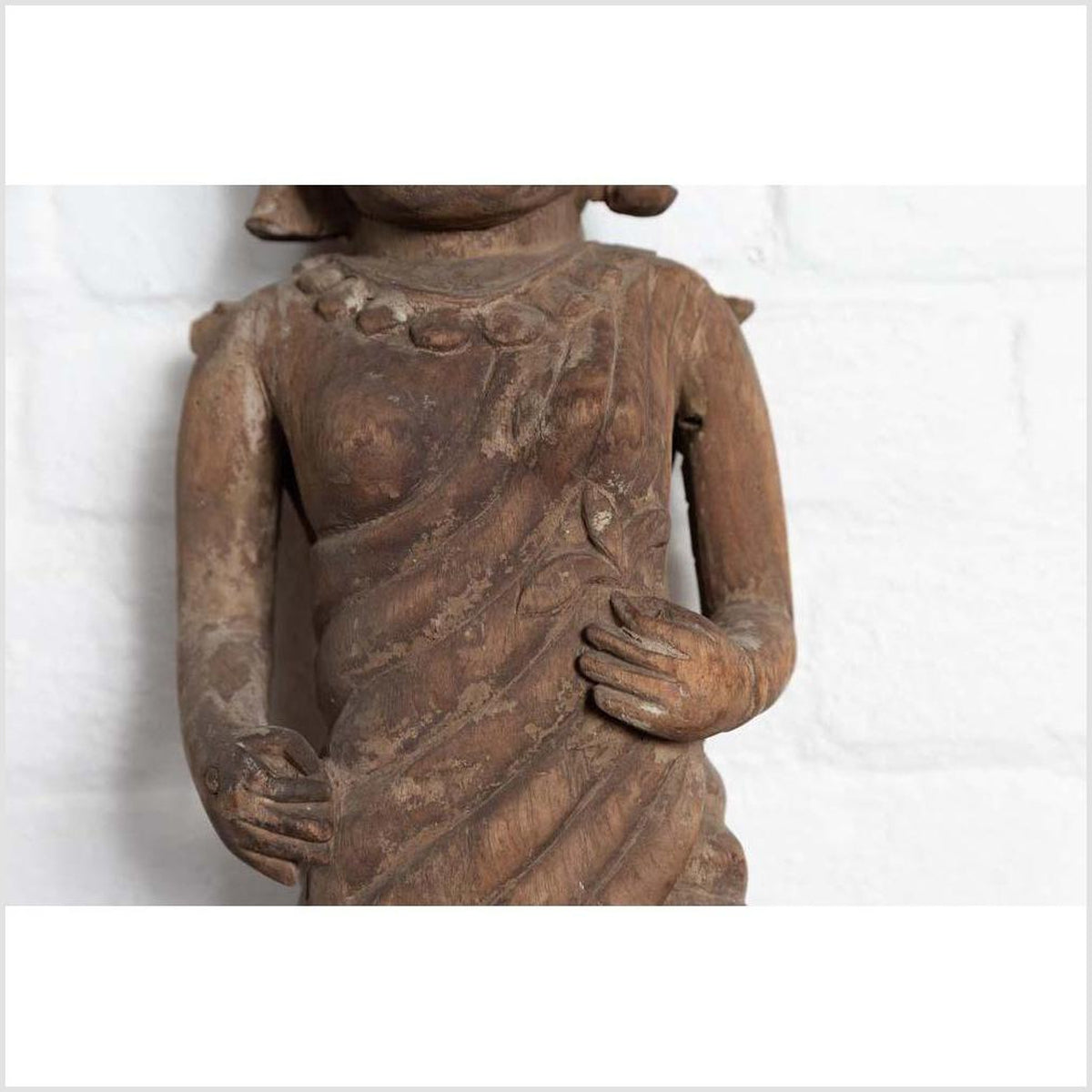 Hand Carved Indian Temple Carving Statue from Gujarat Depicting a Hindu Deity-12. Asian &amp; Chinese Furniture, Art, Antiques, Vintage Home Décor for sale at FEA Home