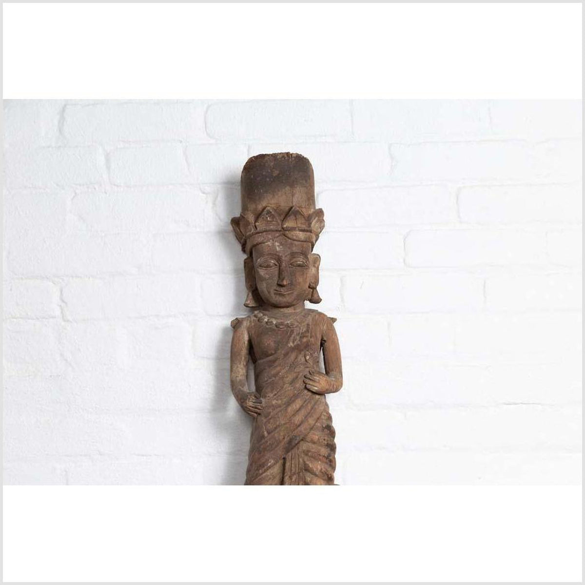 Hand Carved Indian Temple Carving Statue from Gujarat Depicting a Hindu Deity-5. Asian &amp; Chinese Furniture, Art, Antiques, Vintage Home Décor for sale at FEA Home
