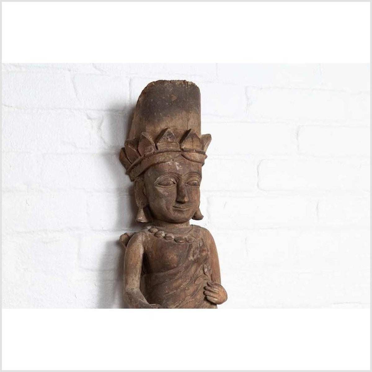 Hand Carved Indian Temple Carving Statue from Gujarat Depicting a Hindu Deity-9. Asian &amp; Chinese Furniture, Art, Antiques, Vintage Home Décor for sale at FEA Home