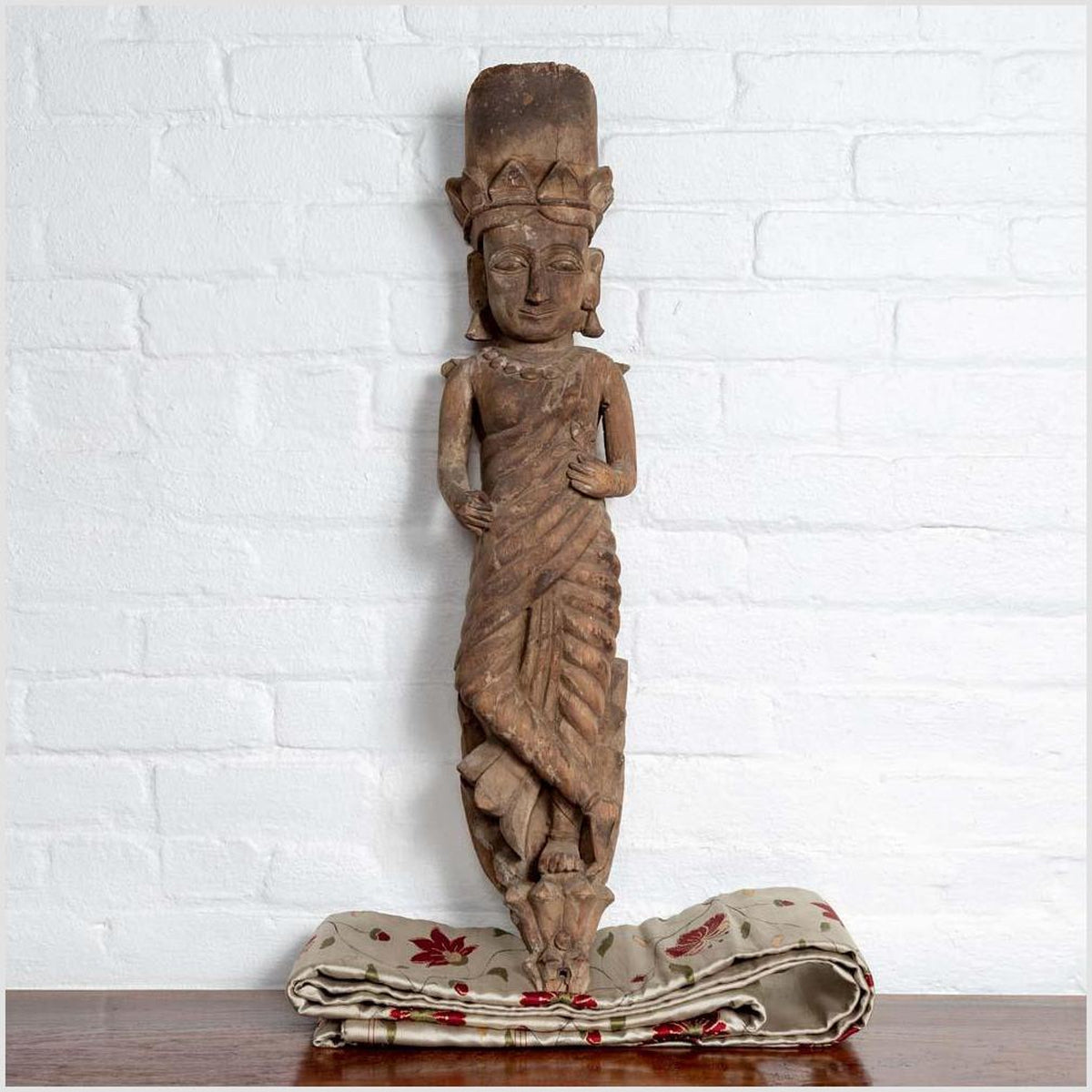 Hand Carved Indian Temple Carving Statue from Gujarat Depicting a Hindu Deity-2. Asian & Chinese Furniture, Art, Antiques, Vintage Home Décor for sale at FEA Home