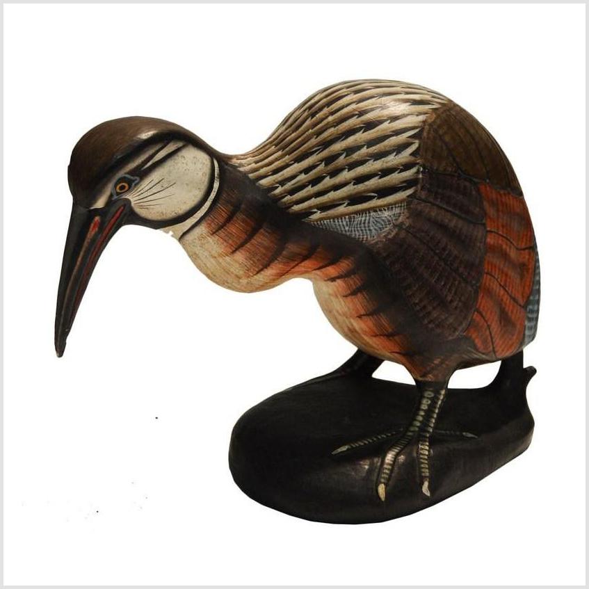 Hand Carved Indonesian Kiwi Bird-6. Asian &amp; Chinese Furniture, Art, Antiques, Vintage Home Décor for sale at FEA Home