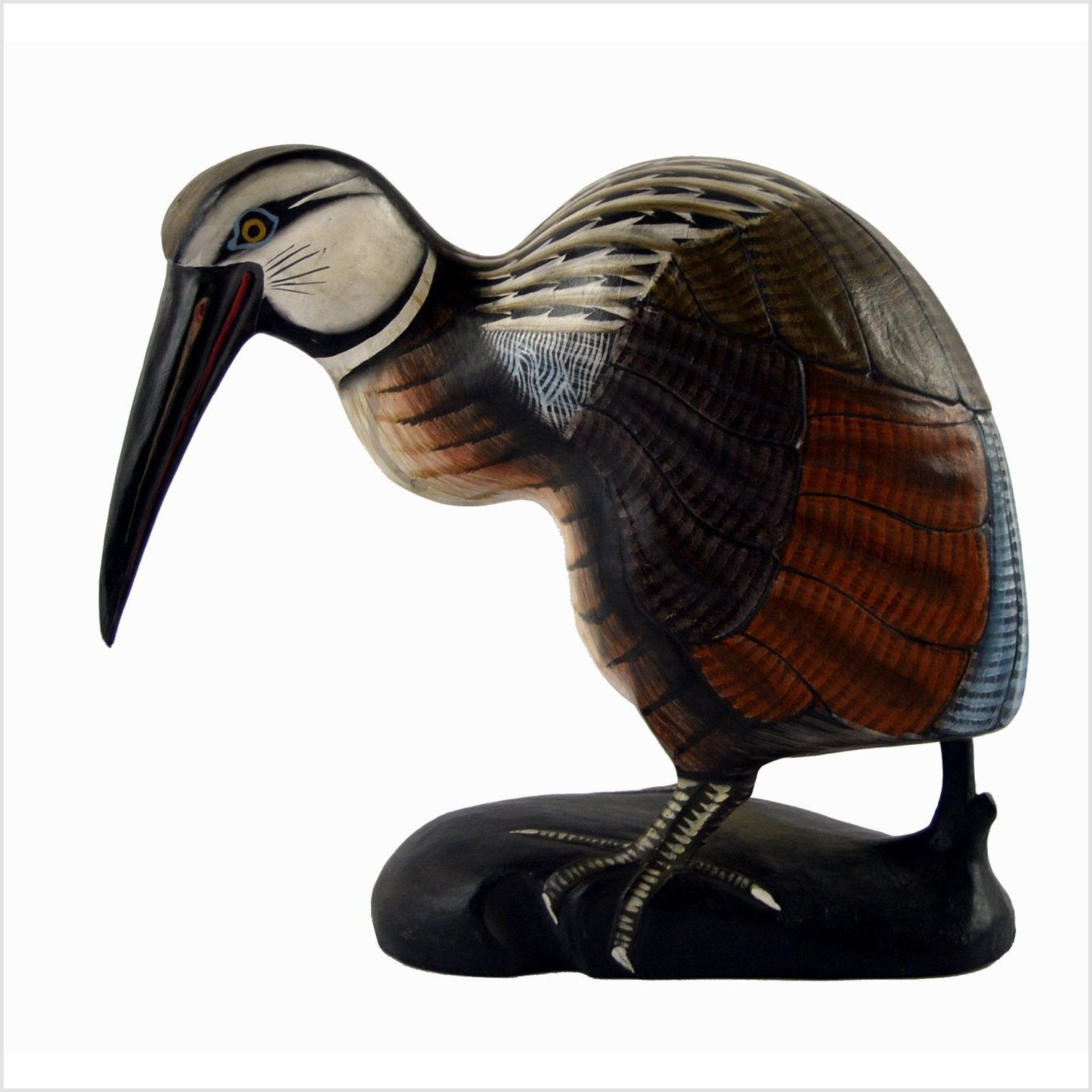 Hand Carved Indonesian Kiwi Bird-7. Asian &amp; Chinese Furniture, Art, Antiques, Vintage Home Décor for sale at FEA Home