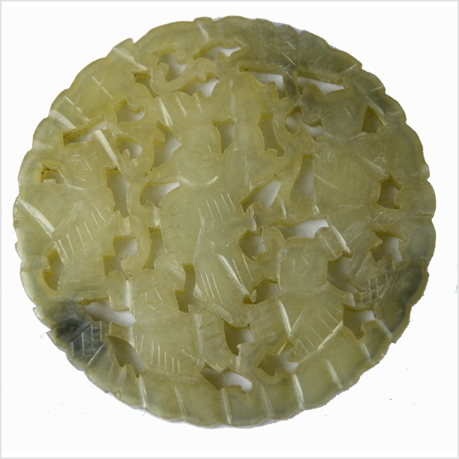 Hand Carved Jade Medallion-2. Asian & Chinese Furniture, Art, Antiques, Vintage Home Décor for sale at FEA Home
