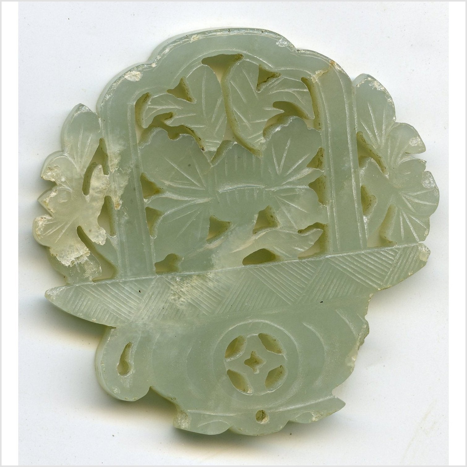 Hand Carved Jade Medallion-2. Asian & Chinese Furniture, Art, Antiques, Vintage Home Décor for sale at FEA Home