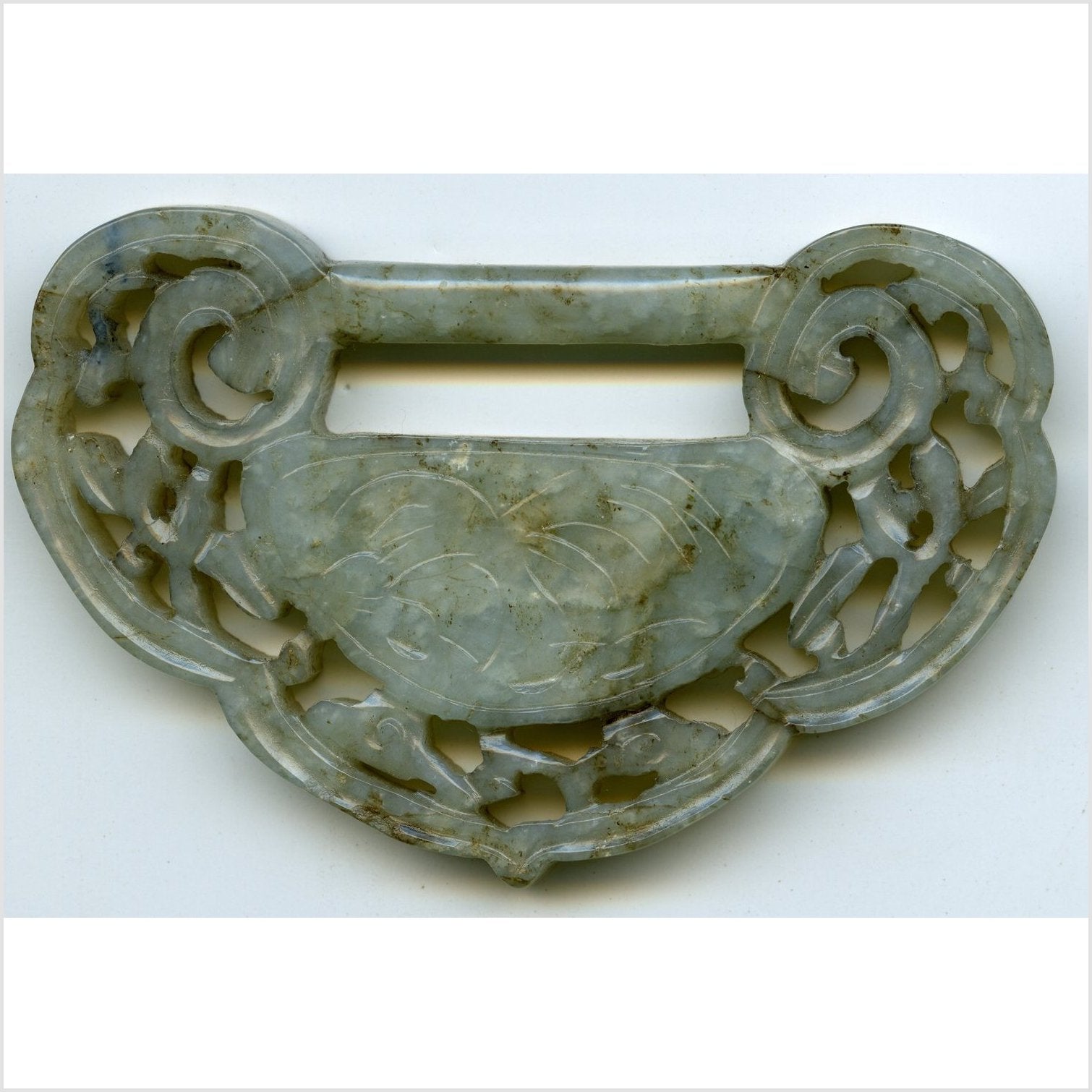 Hand Carved Jade Medallion-2. Asian & Chinese Furniture, Art, Antiques, Vintage Home Décor for sale at FEA Home
