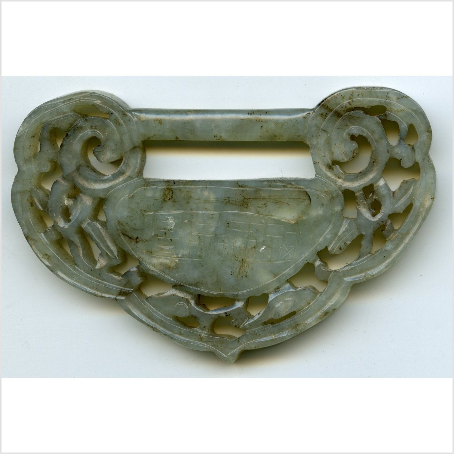 Hand Carved Jade Medallion-1. Asian & Chinese Furniture, Art, Antiques, Vintage Home Décor for sale at FEA Home