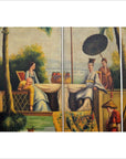 Hand Painted 4 Panel Screen-3. Asian & Chinese Furniture, Art, Antiques, Vintage Home Décor for sale at FEA Home