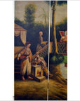 Hand Painted 4 Panel Screen-6. Asian & Chinese Furniture, Art, Antiques, Vintage Home Décor for sale at FEA Home