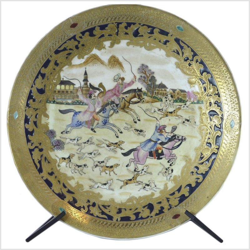 Hand Painted China Porcelain Plate- Asian Antiques, Vintage Home Decor & Chinese Furniture - FEA Home