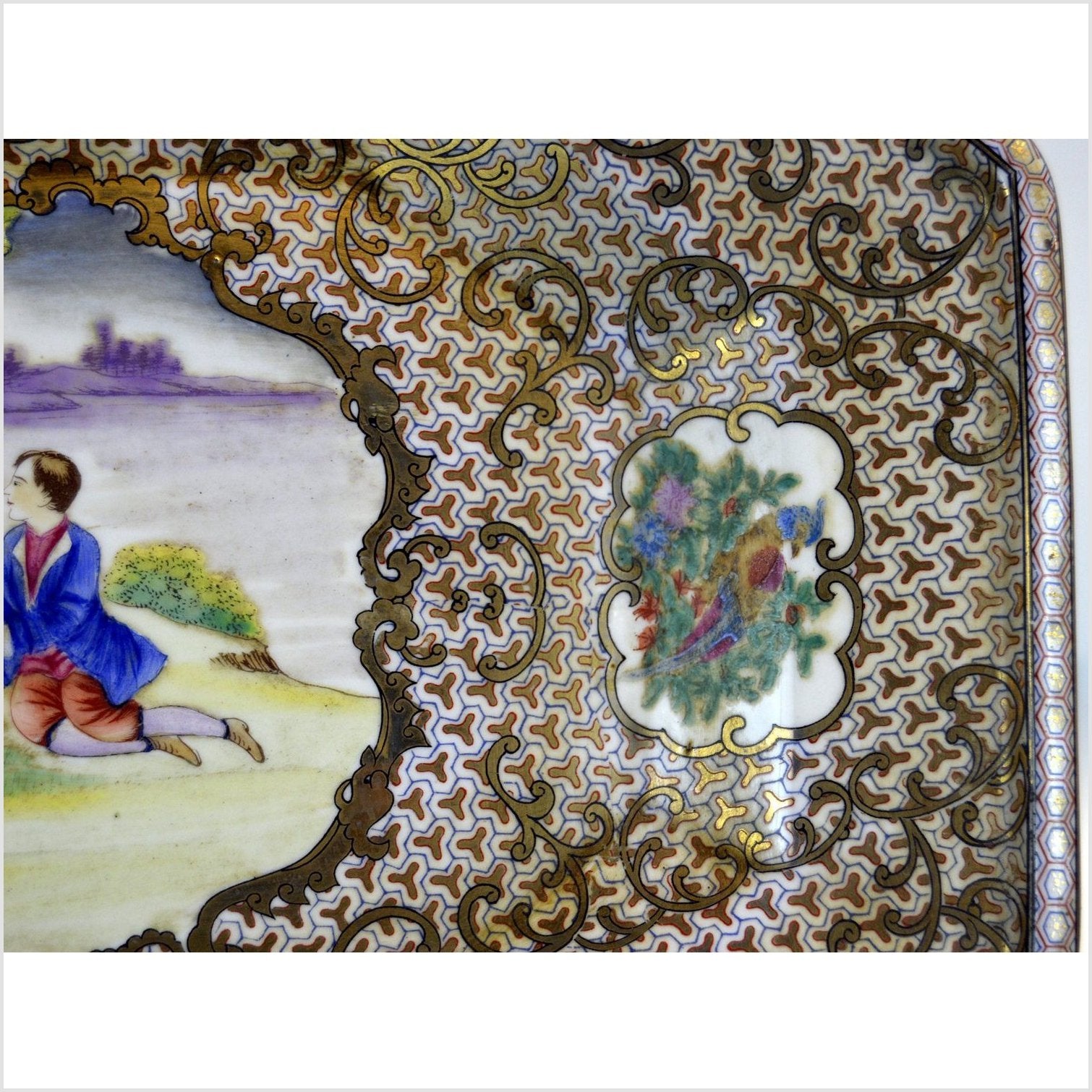 Hand Painted China Porcelain Tray-8. Asian &amp; Chinese Furniture, Art, Antiques, Vintage Home Décor for sale at FEA Home