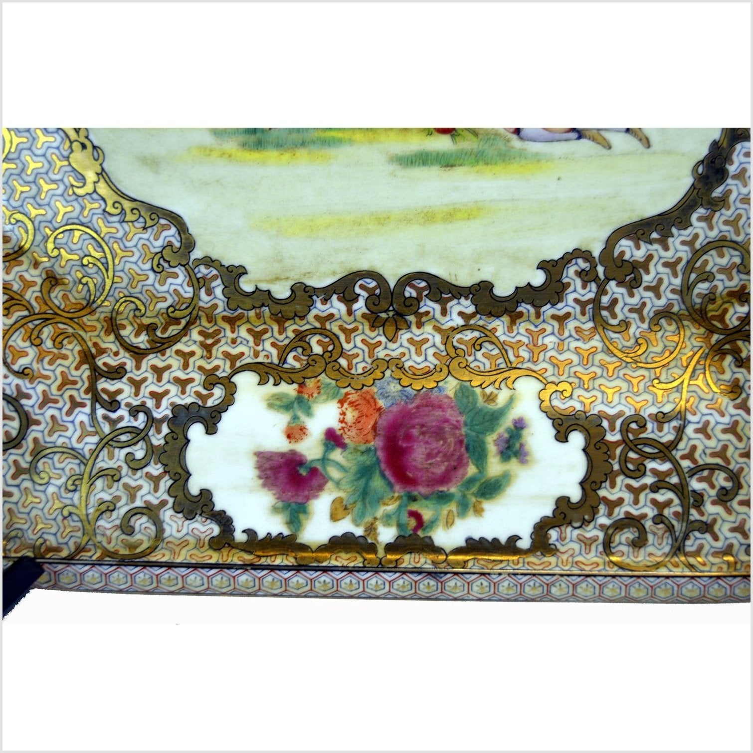 Hand Painted China Porcelain Tray-9. Asian &amp; Chinese Furniture, Art, Antiques, Vintage Home Décor for sale at FEA Home