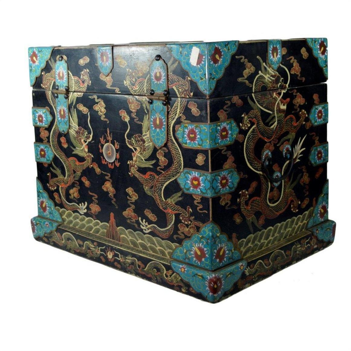 Hand Painted Dowry Box-18. Asian &amp; Chinese Furniture, Art, Antiques, Vintage Home Décor for sale at FEA Home