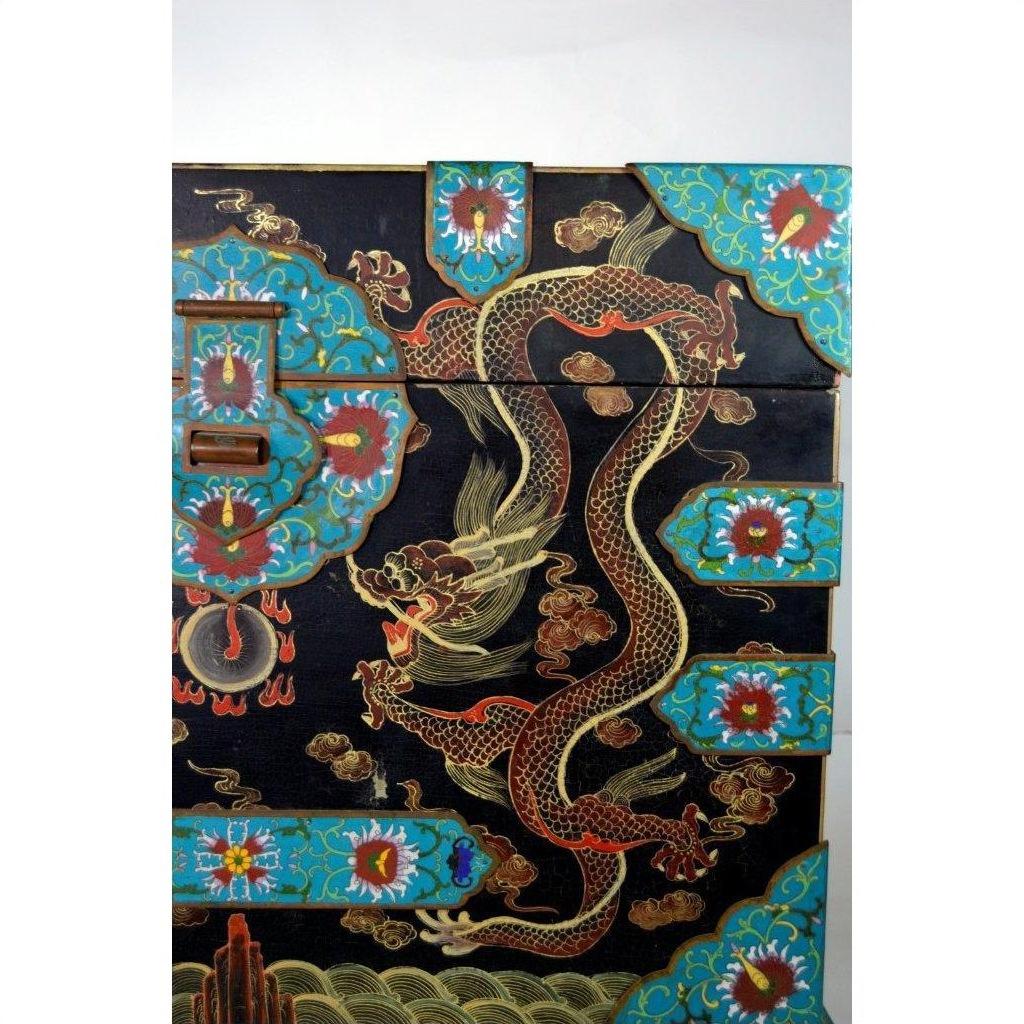 Hand Painted Dowry Box-8. Asian &amp; Chinese Furniture, Art, Antiques, Vintage Home Décor for sale at FEA Home