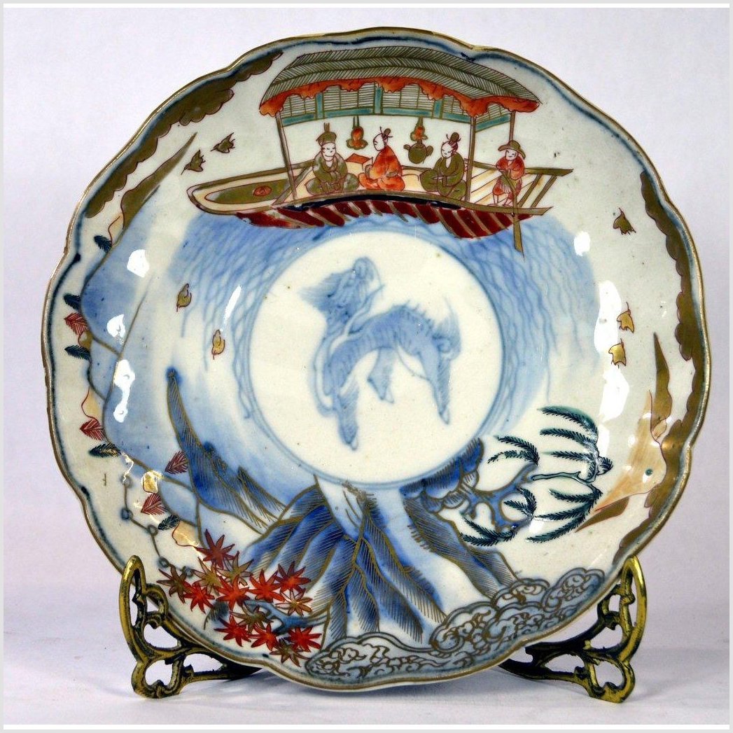 Hand Painted Imari Plate-1. Asian & Chinese Furniture, Art, Antiques, Vintage Home Décor for sale at FEA Home