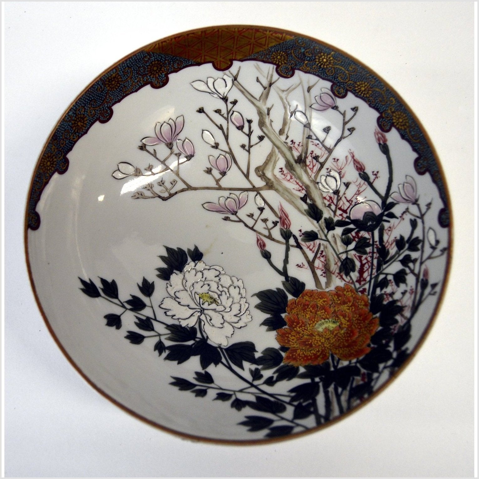 Hand Painted Kutani Porcelain Bowl-2. Asian & Chinese Furniture, Art, Antiques, Vintage Home Décor for sale at FEA Home