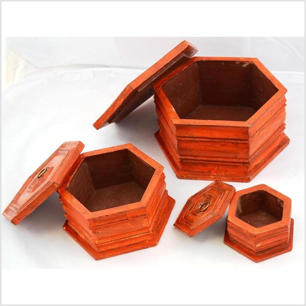 Hand painted Octagonal Box-2. Asian & Chinese Furniture, Art, Antiques, Vintage Home Décor for sale at FEA Home