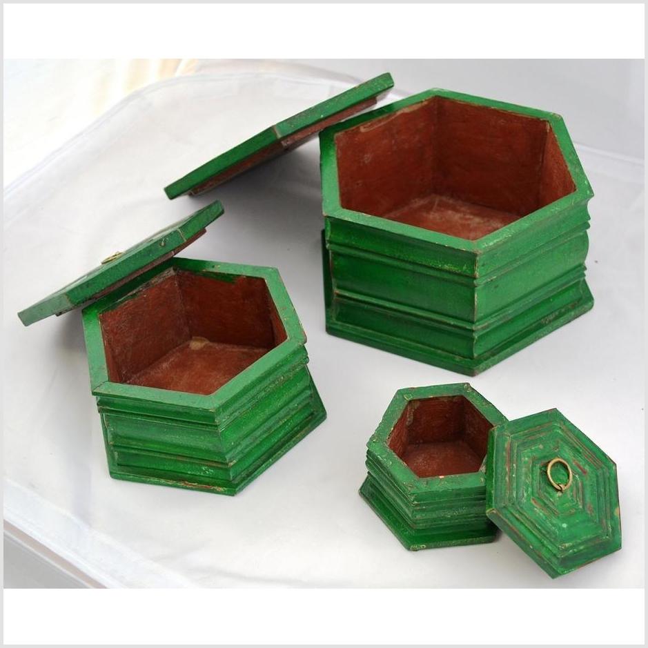 Hand painted Octagonal Box-2. Asian & Chinese Furniture, Art, Antiques, Vintage Home Décor for sale at FEA Home