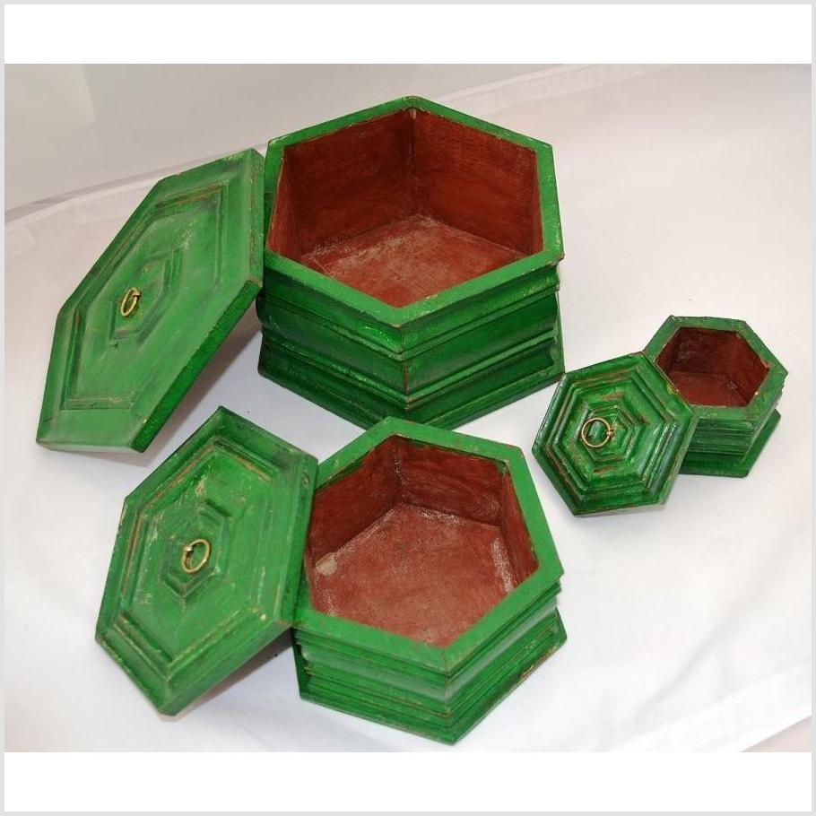Hand painted Octagonal Box-1. Asian & Chinese Furniture, Art, Antiques, Vintage Home Décor for sale at FEA Home