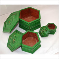 Hand painted Octagonal Box- Asian Antiques, Vintage Home Decor & Chinese Furniture - FEA Home