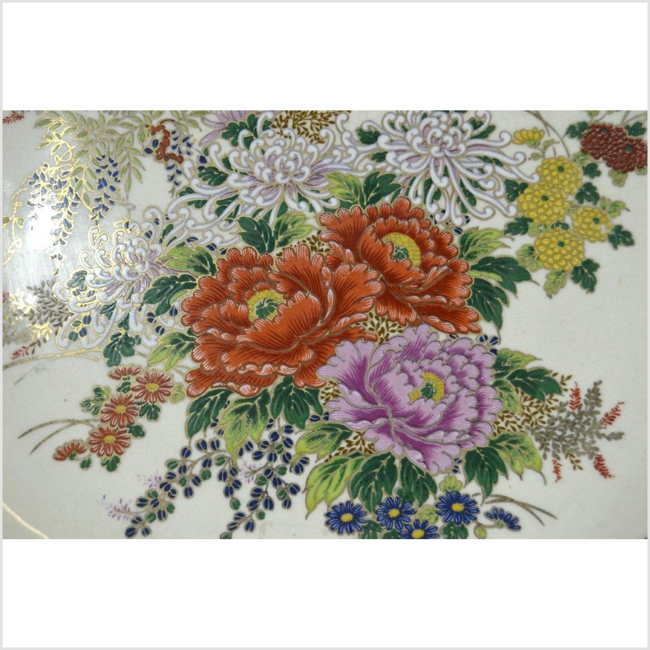 Hand Painted Satsuma Kiyomizu Porcelain Plate-2. Asian & Chinese Furniture, Art, Antiques, Vintage Home Décor for sale at FEA Home