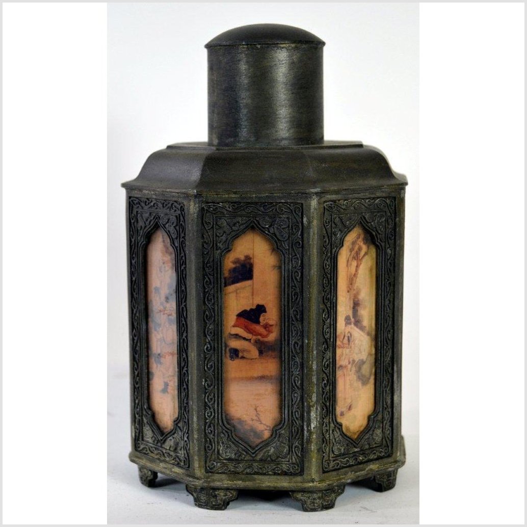 Hand Tooled Pewter Tea Flask-5. Asian &amp; Chinese Furniture, Art, Antiques, Vintage Home Décor for sale at FEA Home