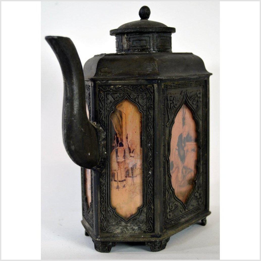 Hand Tooled Pewter Teapot-4. Asian &amp; Chinese Furniture, Art, Antiques, Vintage Home Décor for sale at FEA Home