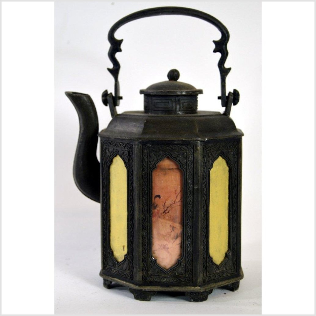 Hand Tooled Pewter Teapot-5. Asian &amp; Chinese Furniture, Art, Antiques, Vintage Home Décor for sale at FEA Home