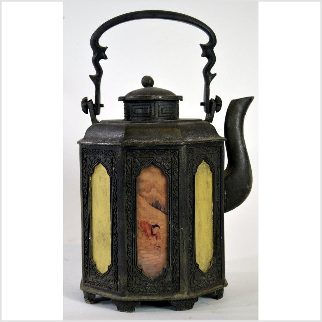 Hand Tooled Pewter Teapot-1. Asian & Chinese Furniture, Art, Antiques, Vintage Home Décor for sale at FEA Home