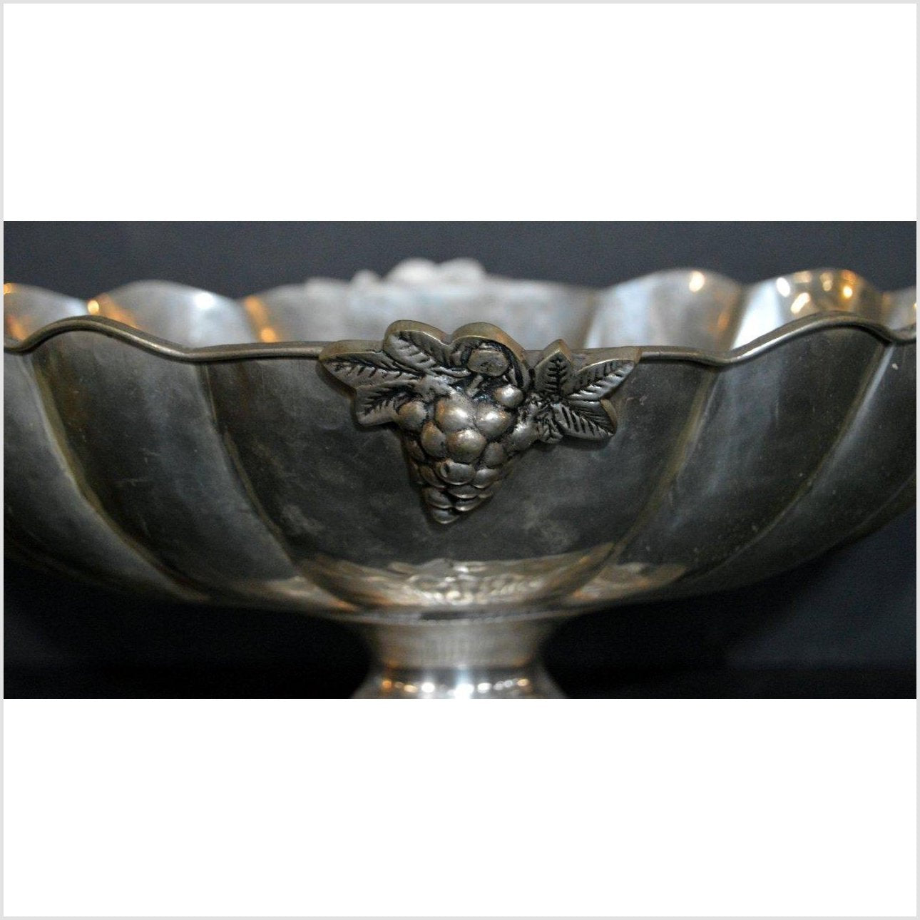 HAND TOOLED SILVER PLATED BOWL-2. Asian & Chinese Furniture, Art, Antiques, Vintage Home Décor for sale at FEA Home