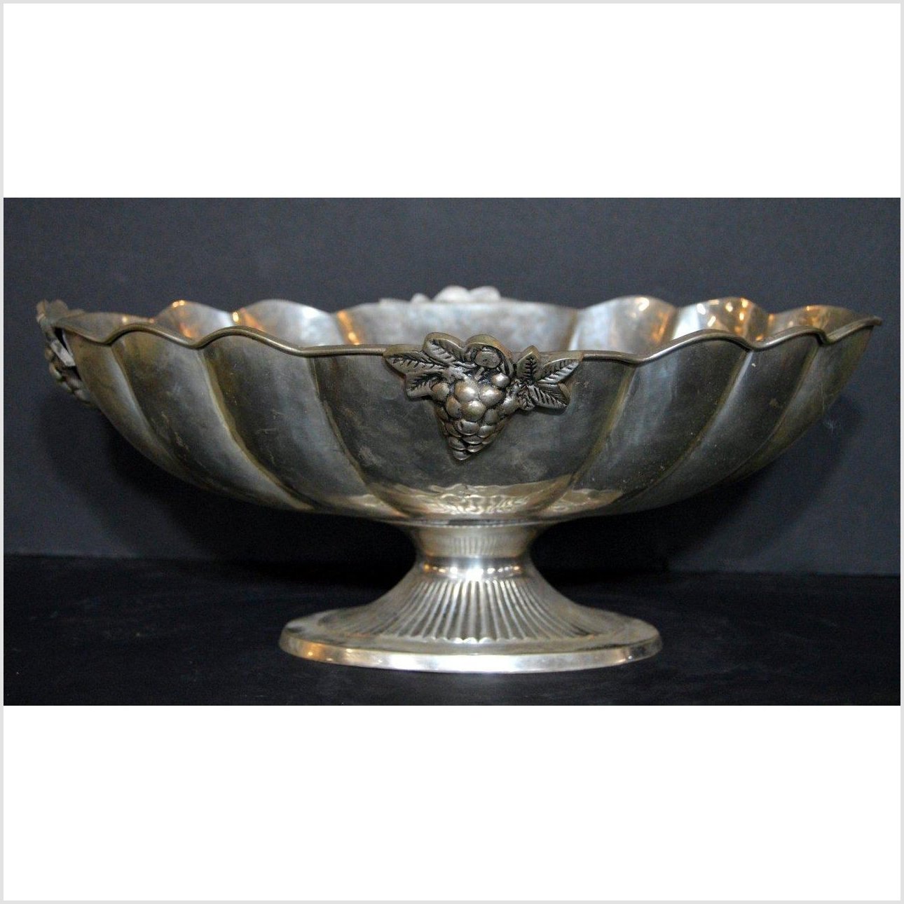 HAND TOOLED SILVER PLATED BOWL-1. Asian & Chinese Furniture, Art, Antiques, Vintage Home Décor for sale at FEA Home