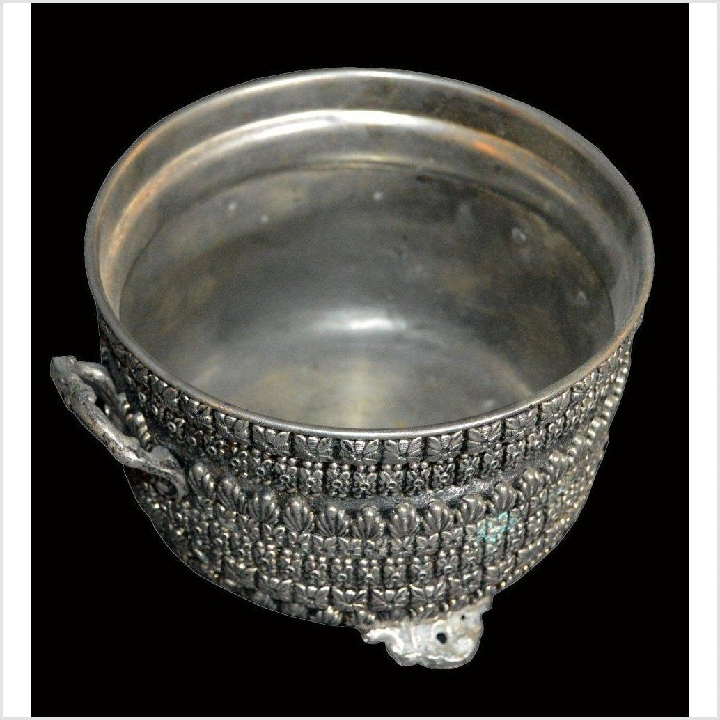 HAND TOOLED SILVER PLATED BOWL-2. Asian & Chinese Furniture, Art, Antiques, Vintage Home Décor for sale at FEA Home